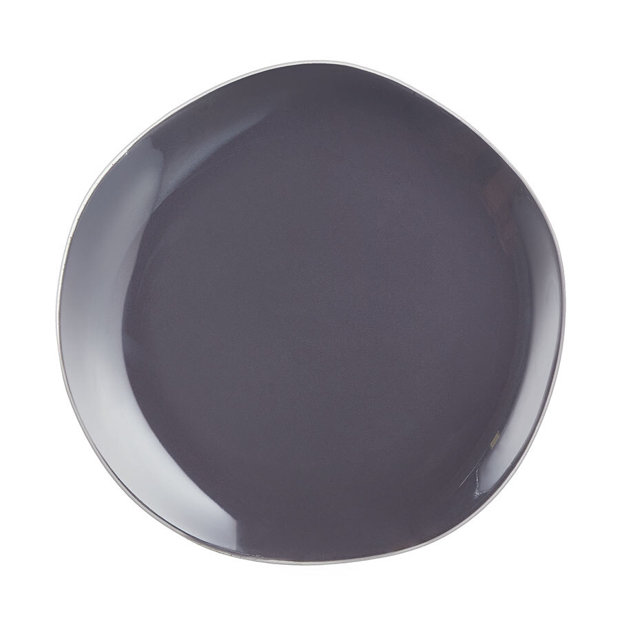 Arcoroc Rocaleo Porcelain Dark Grey Organic Round Plate 16cm