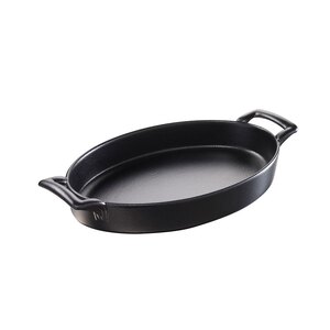 Revol Belle Cuisine Ceramic Black Oval Dish 28x19x4.5cm 1 Litre