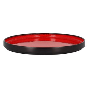 Rak Fire Vitrified Porcelain Red Round Rimless Flat Plate/Lid 27cm