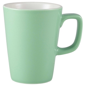 Genware Coloured Beverage Porcelain Green Latte Mug 34cl 12oz