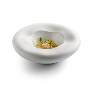 Pordamsa Nuages Porcelain Gloss/Matte White Round Thermal Bowl 17cm
