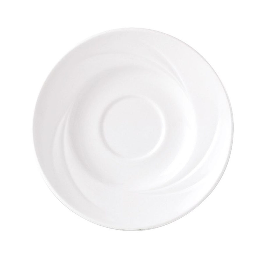 Steelite Alvo Vitrified Porcelain Round White Saucer 15.25cm