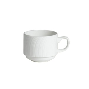 Steelite Spyro Vitrified Porcelain White Stacking Cup 21.25cl