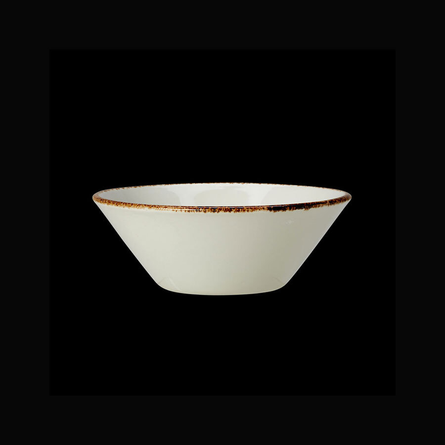 Steelite Brown Dapple Vitrified Porcelain Round Essence Bowl 16.5cm 61/2 Inch