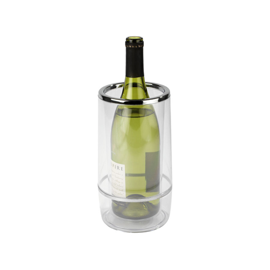 Wine Cooler Double Walled Clear 12cm Acrylic
