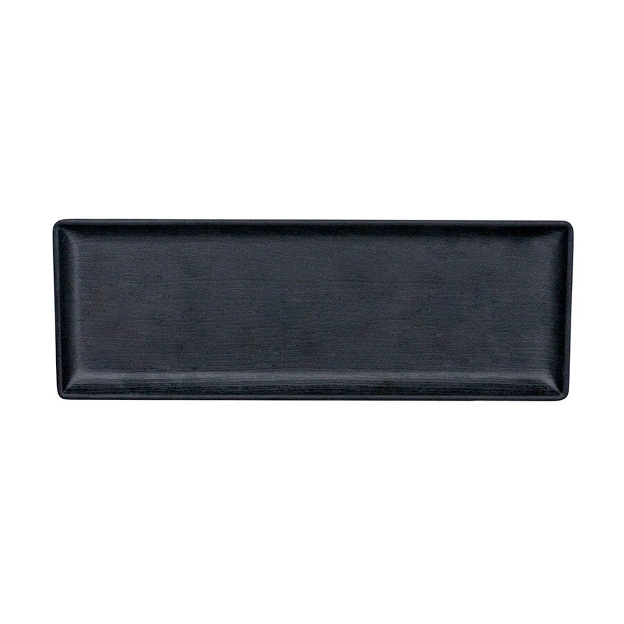 Mirage Fusion Melamine Black Rectangular Platter 26.5x9.3cm