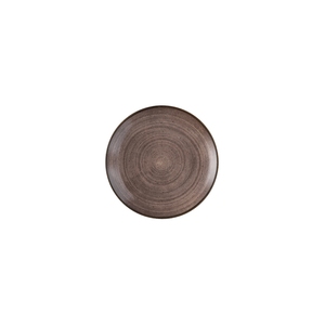 Churchill Stonecast Raw Vitrified Porcelain Brown Round Coupe Plate 26cm