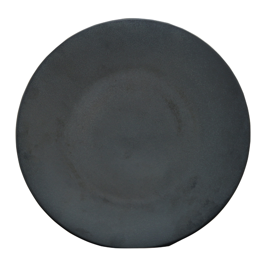 Artisan Andromeda Vitrified Stoneware Round Black Coupe Plate 32cm