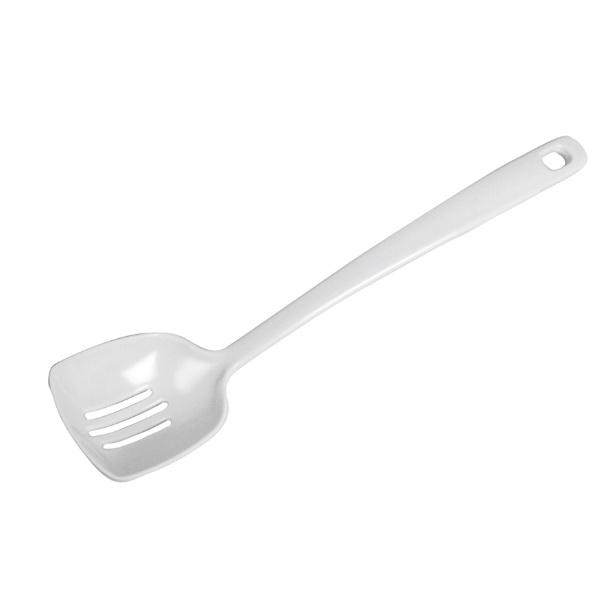Slotted Spoon White Melamine 31cm