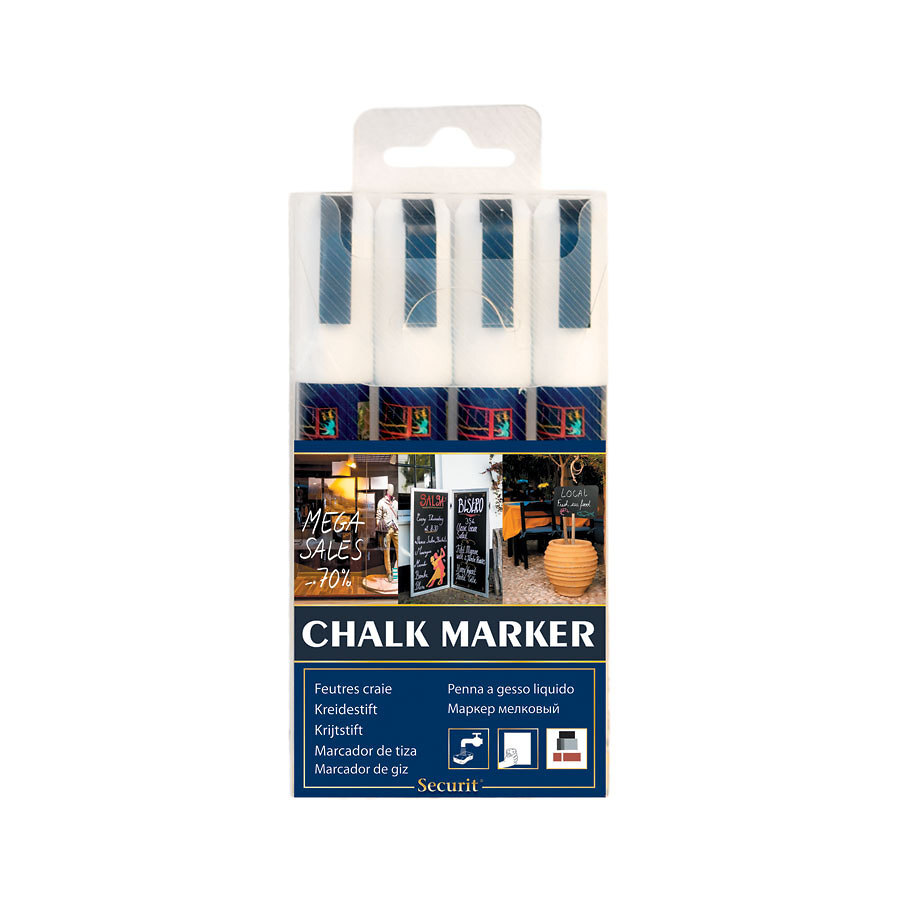 Liquid Chalk Marker White, Medium 2-6mm Nib