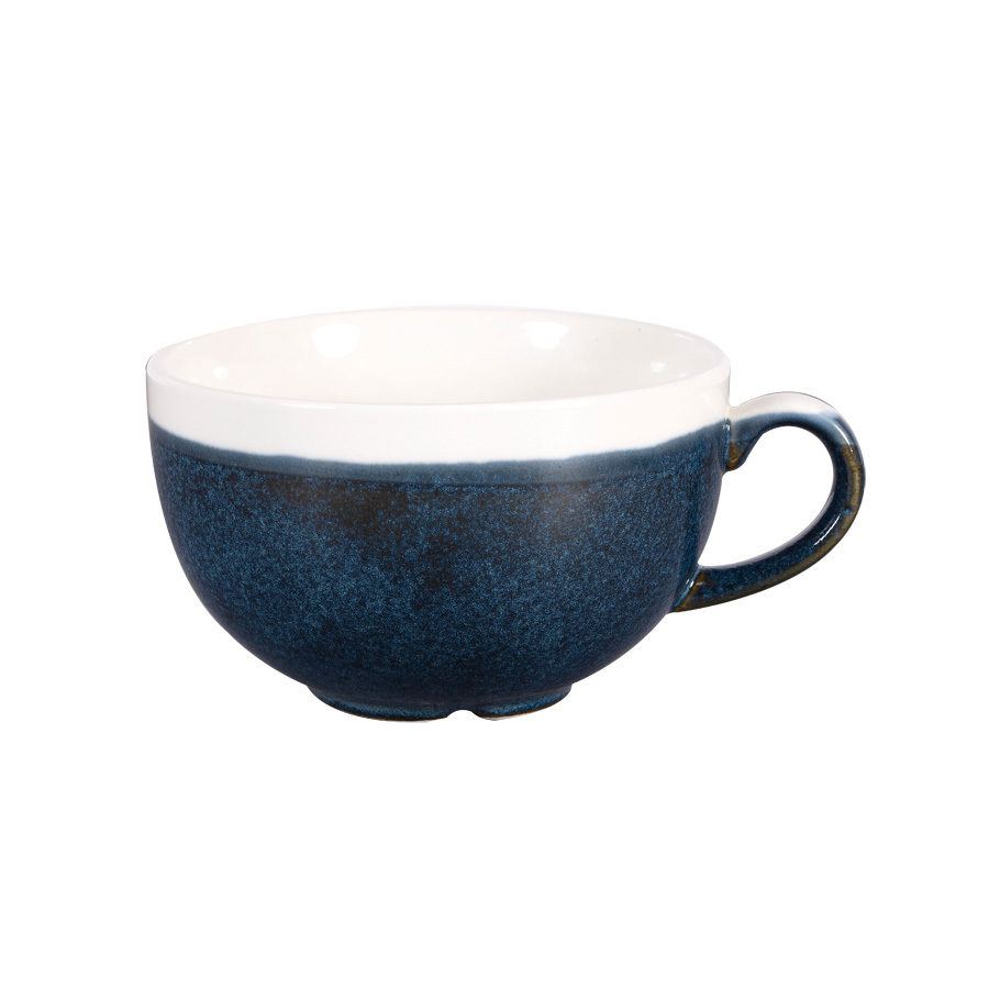 Churchill Monochrome Vitrified Porcelain Sapphire Blue Cappuccino Cup 22.7cl 8oz
