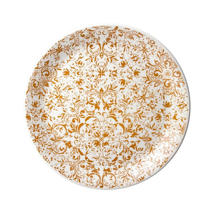 Steelite Ink Vitrified Porcelain Legacy Ginger Round Coupe Plate 25.25cm