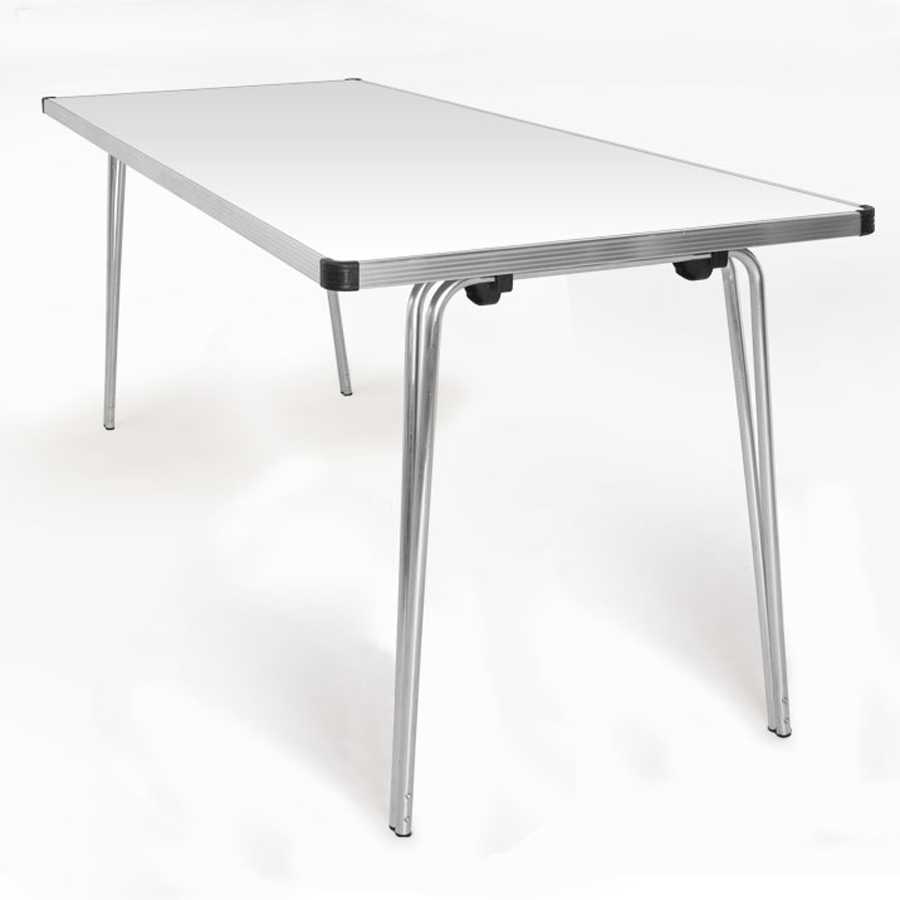 Folding Table 1830 x 760 x 635H - White laminated top