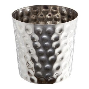 Serving Cup 8.5x8.5cm 40cl Stainless Steel Hammered Finish