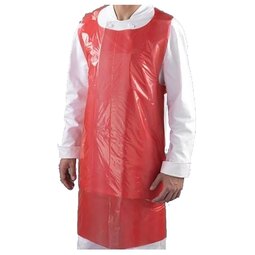 Red Disposable Apron Roll