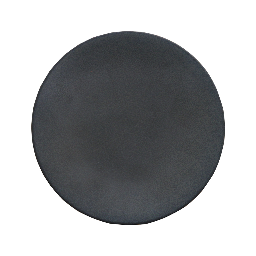 Artisan Andromeda Vitrified Stoneware Round Black Coupe Plate 21cm