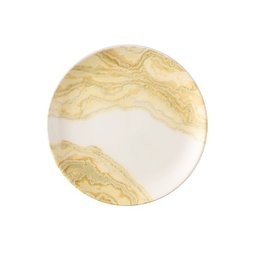 Churchill Tide Vitrified Porcelain Tide Gold Round Coupe Plate 28.8cm