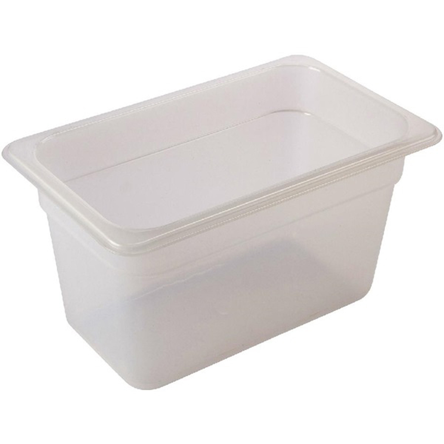 Genware 1/3 Gastronorm Pan Polypropylene 100mm Clear