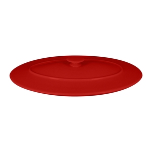 Rak Chef's Fusion Vitrified Porcelain Red Oval Platter Lid 36.5x25cm