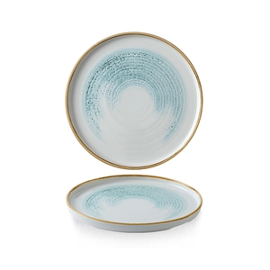 Churchill Studio Prints Homespun Accents Vitrified Porcelain Aquamarine Walled Plate 26cm
