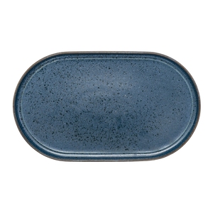 Artisan Tempest Vitrified Stoneware Blue Oval Platter 30cm