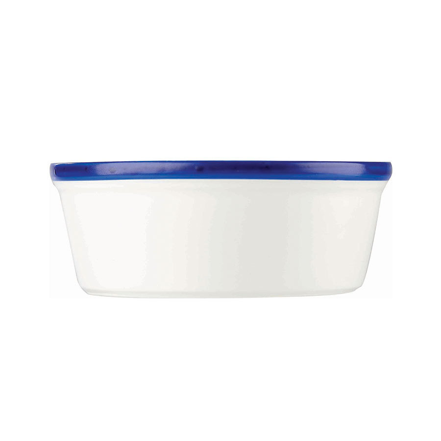 Churchill Retro Blue Vitrified Porcelain White Round Pie Dish 13.5cm 50cl 17.6oz