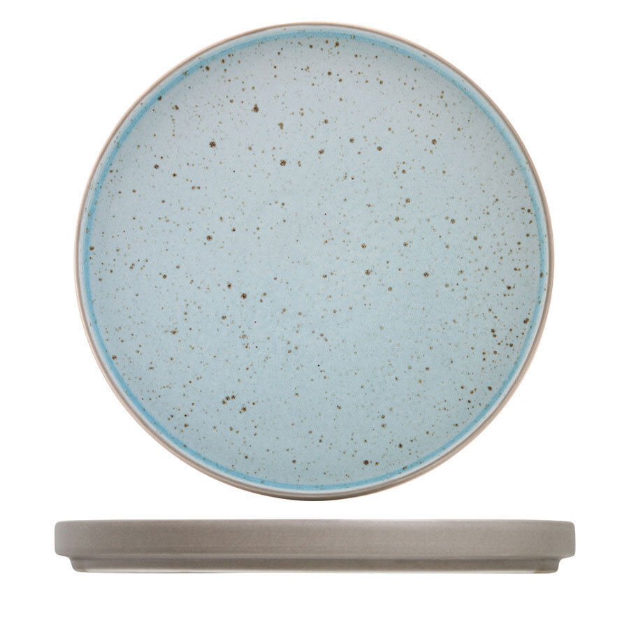 Artisan Trevone Vitrified Stoneware Blue Round Stacking Plate 20cm