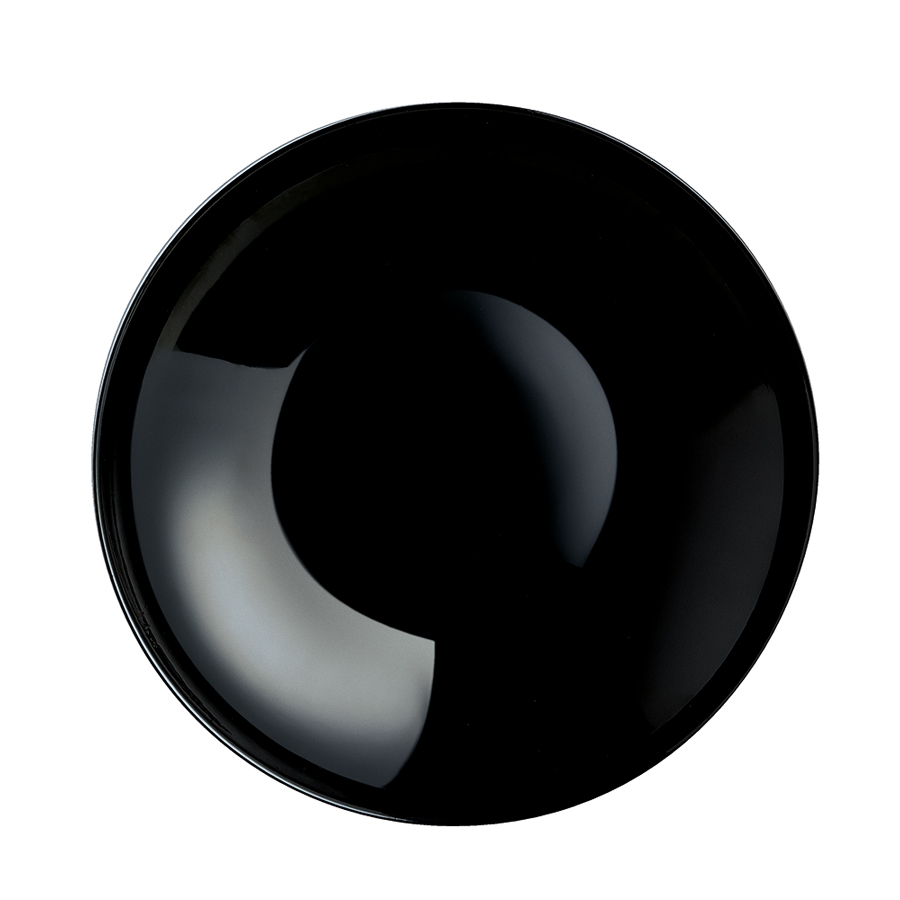 Arcoroc Evolutions Opal Black Round Coupe Rimless Bowl 26cm