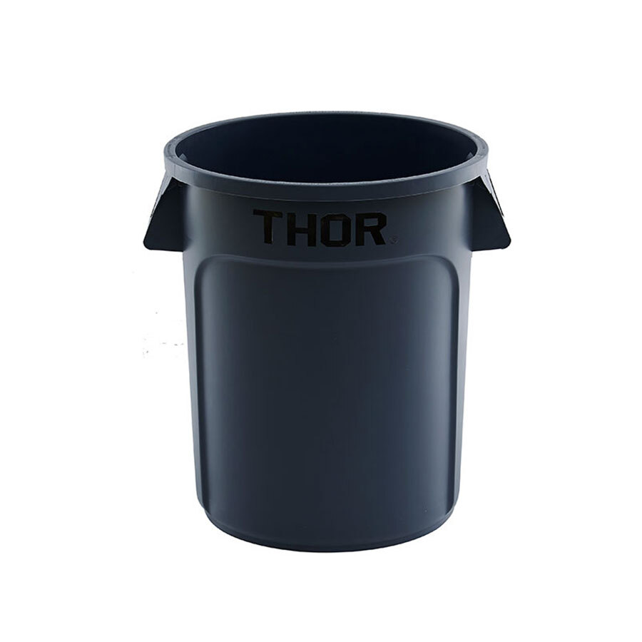 Trust Thor Round All Purpose Bin Grey LLDPE 38ltr 46.8x40x44cm