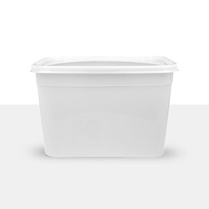 Parkers Ice Cream Container 4ltr Natural Polypropylene 222x162x149mm