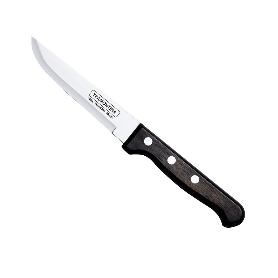 Tramontina 18/10 Stainless Steel Jumbo Polywood Steak knife Black Handle