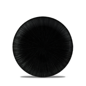 Churchill Studio Prints Agano Vitrified Porcelain Black Round Coupe Plate 16.5cm