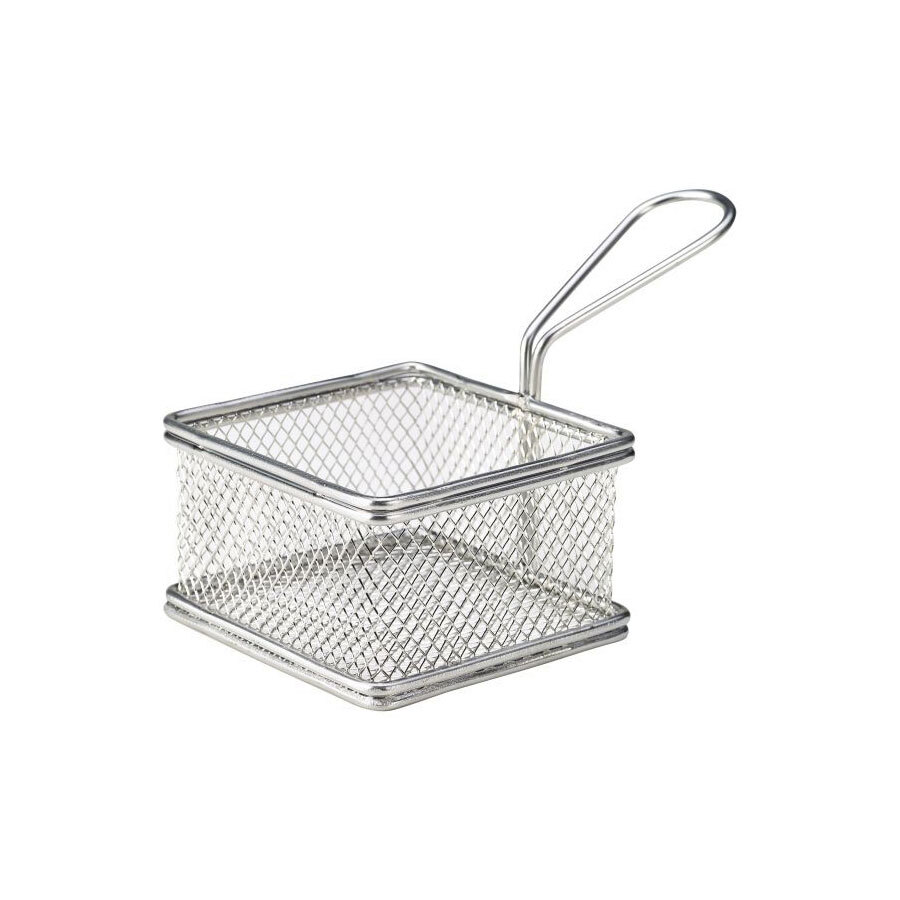 Stainless Steel Square Serving Basket 9.5 x 6cm