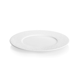 Guy Degrenne L Couture Porcelain White Round Wide Rim Dinner Plate 28cm