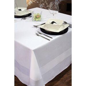Tablecloth White Cotton Satin Band 54 x 70 inch