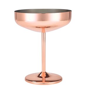 Copper Plated Cocktail Coupe Glass 30cl / 10.5oz