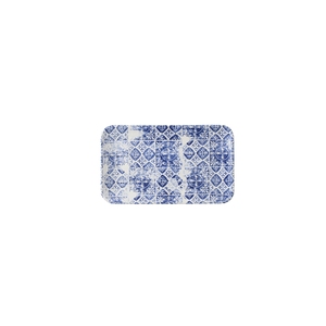 Dudson The Maker's Collection Porto Vitrified Porcelain Blue Rectangular Platter 27x16cm