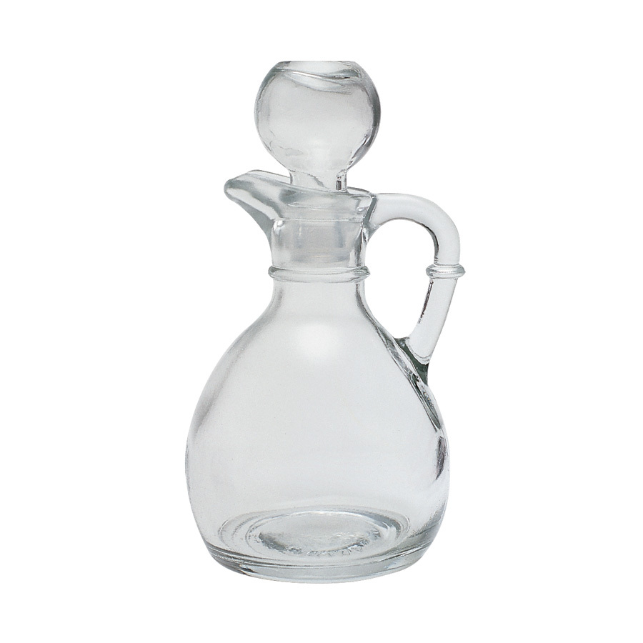 Libbey Oil Or Vinegar Clear Glass Bottle With Stopper 7.4x13.3cm 17cl 6oz