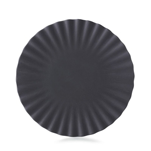 Revol Pekoe Ceramic Black Smooth Round Dessert Plate 17 cm