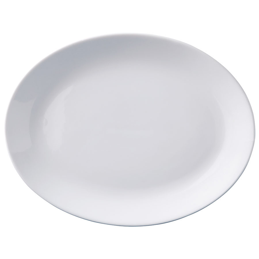 Superwhite Porcelain Oval Plate 24cm