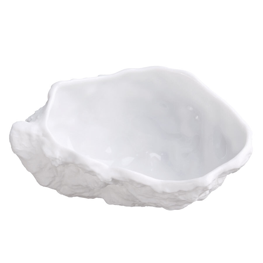 Pordamsa Mediterranean Textures Porcelain Gloss/Matte White Oyster Shell Bowl 8cm 30ml