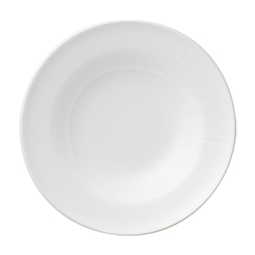 Nikko Flash Bone China White Round Wide Rim Soup Plate 23.5cm