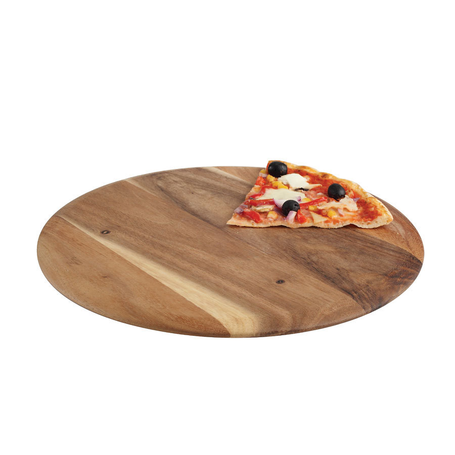Round Pizza / Serving Board In Rustic Acacia