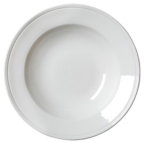 Steelite Bead Vitrified Porcelain White Round Rimmed Bowl 28.5cm