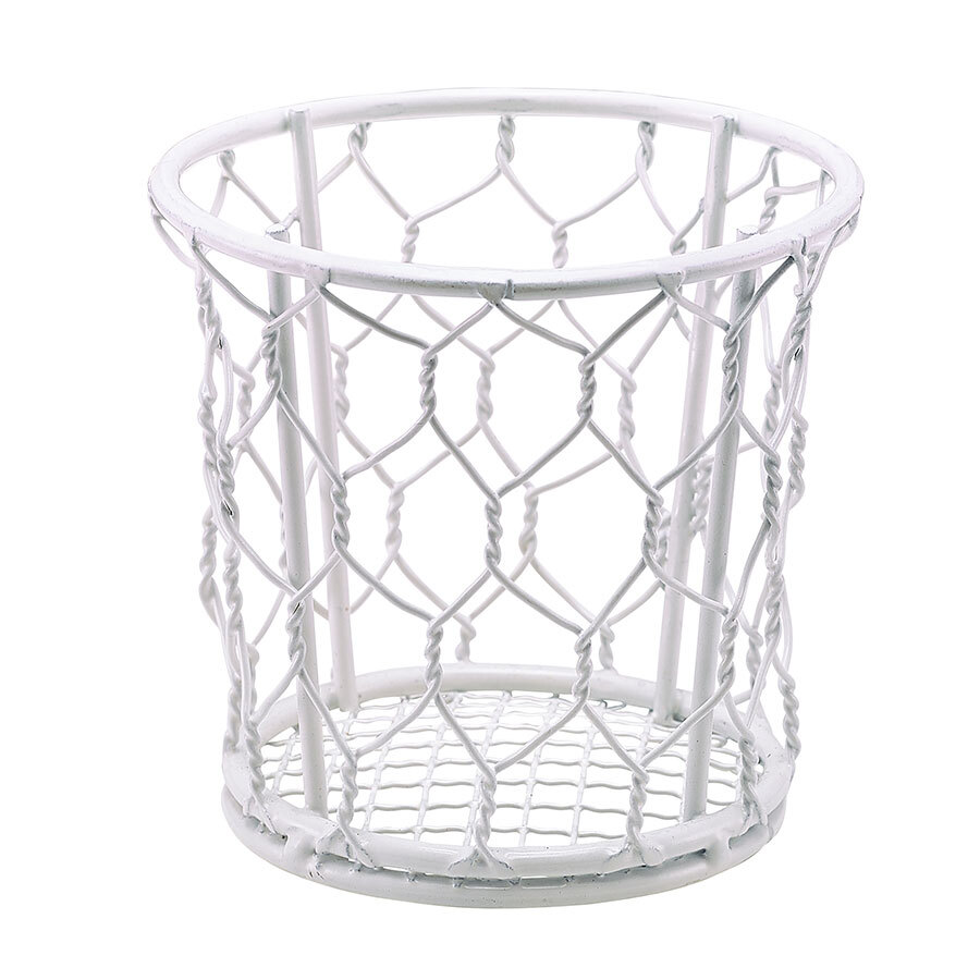 GenWare White Wire Basket 12cm Dia