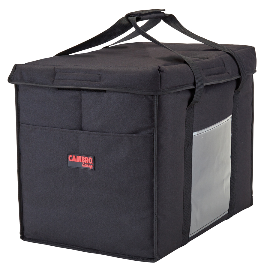 Cambro Go Bag Folding Bags Black Nylon Large 1/1 355x535x430mm