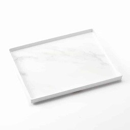 American Metalcraft Naturals Collection White Marble Bento Box Lid/Tray 11 x 8.25 x 0.75in