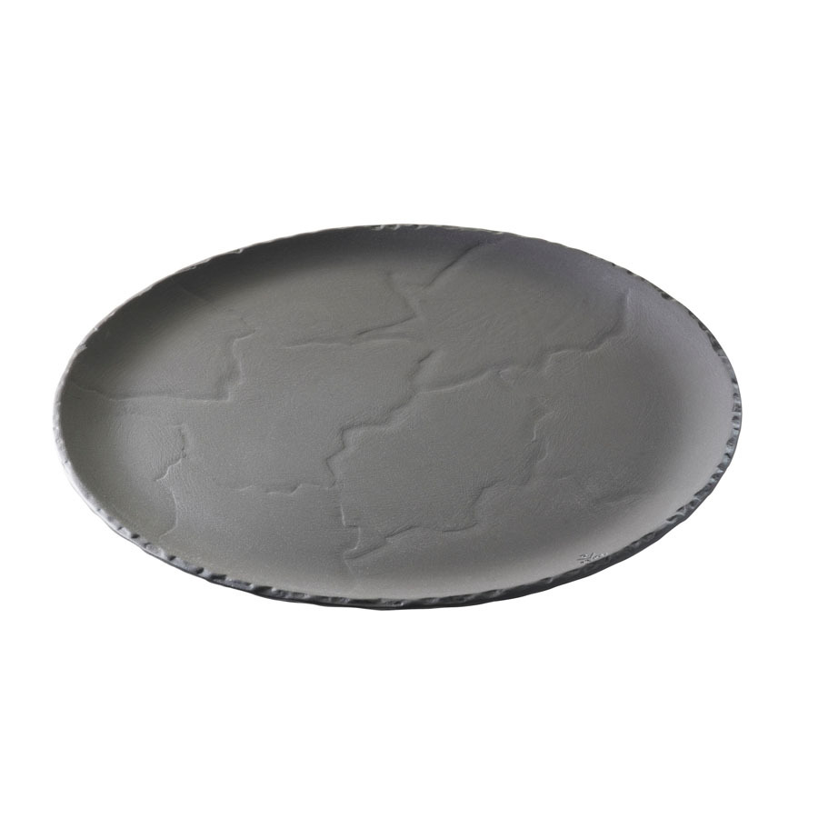 Revol Basalt Ceramic Black Round Flat Plate 28.5cm