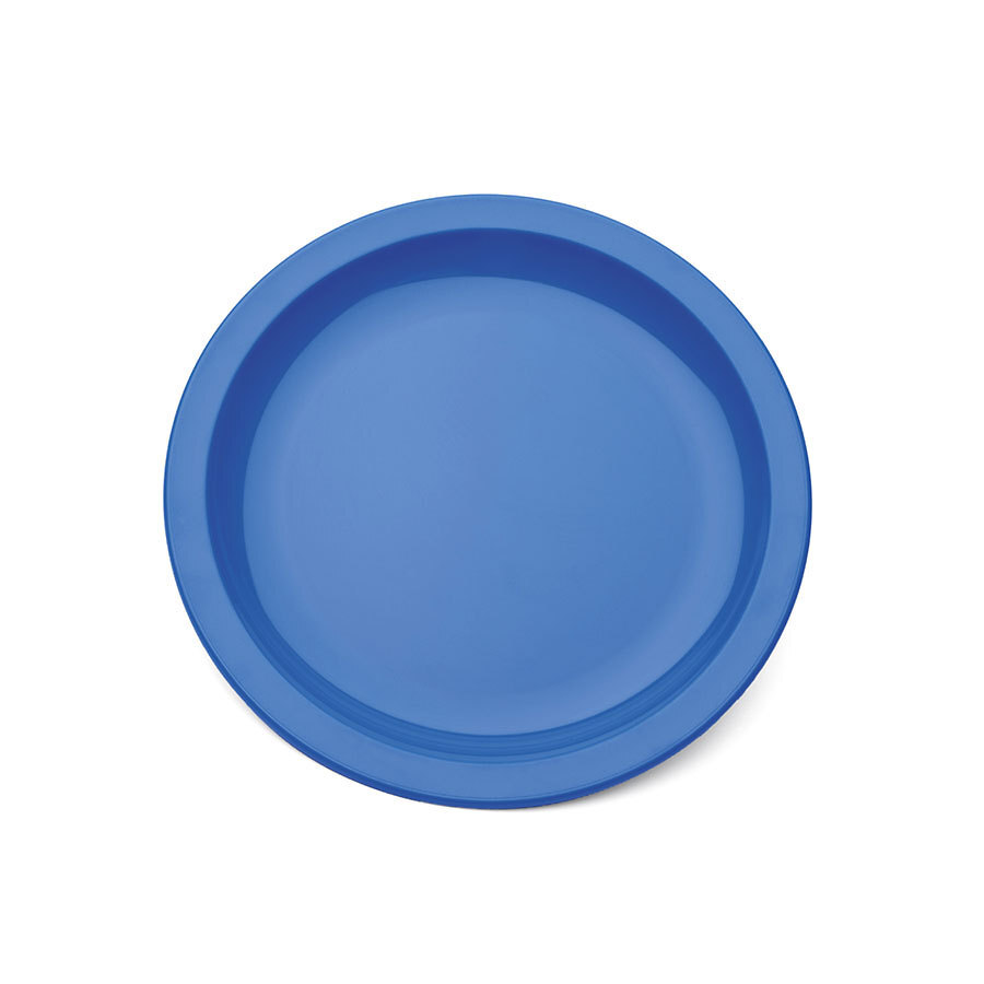 Harfield Antibacterial Polycarbonate Blue Round Narrow Rim Plate 17cm