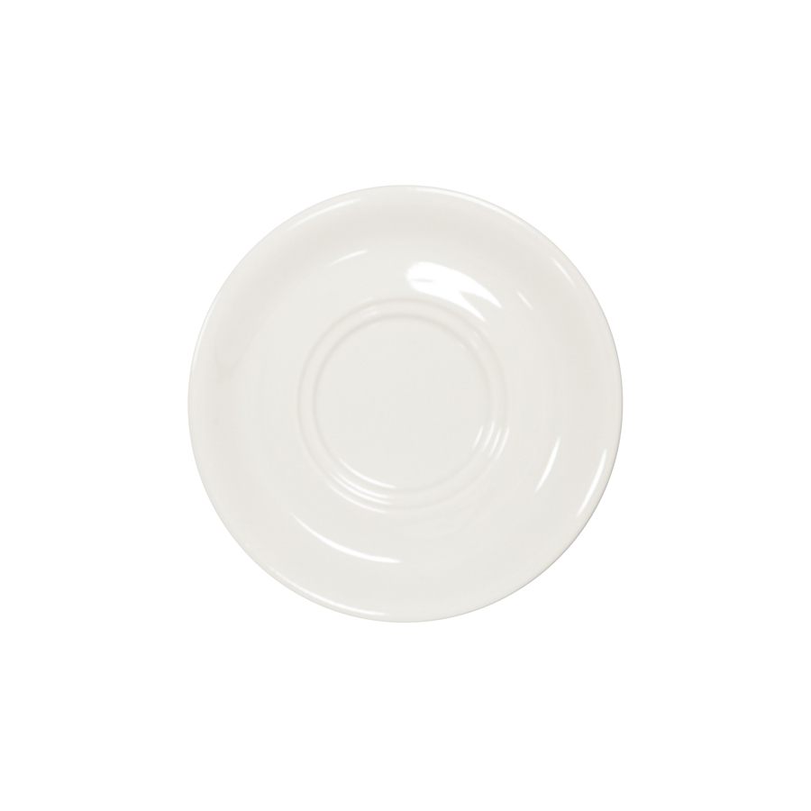 Superwhite Café Porcelain White Round Saucer 15.5cm